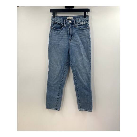 Madewell Button Fly Mom Jean Light Wash Distressed Size 23 - Picture 1 of 8
